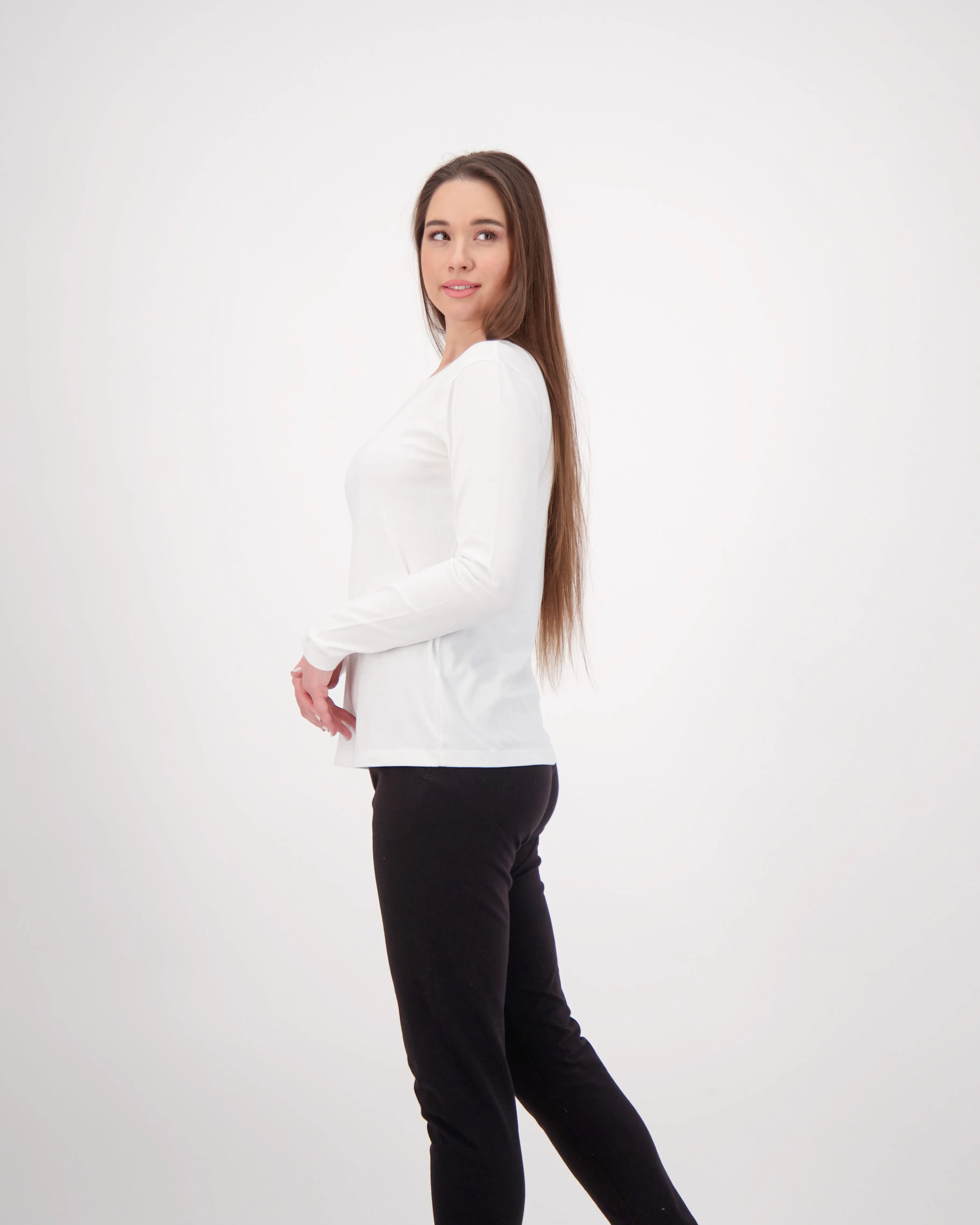6-Pack Gender-Neutral Long Sleeve Black & White T-Shirts | Organic Cotton, Soft & Durable Essentials