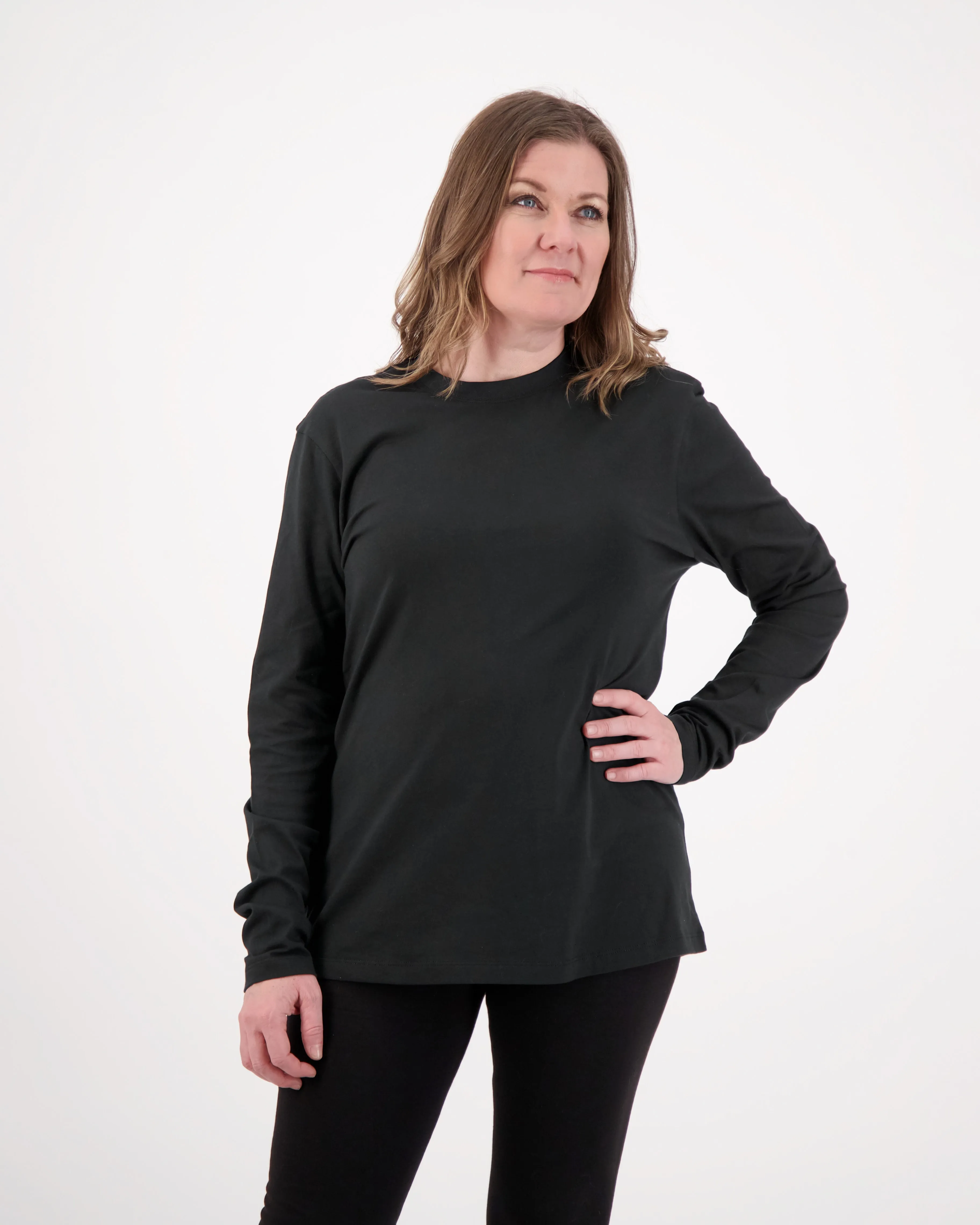 6-Pack Gender-Neutral Long Sleeve Black & White T-Shirts | Organic Cotton, Soft & Durable Essentials
