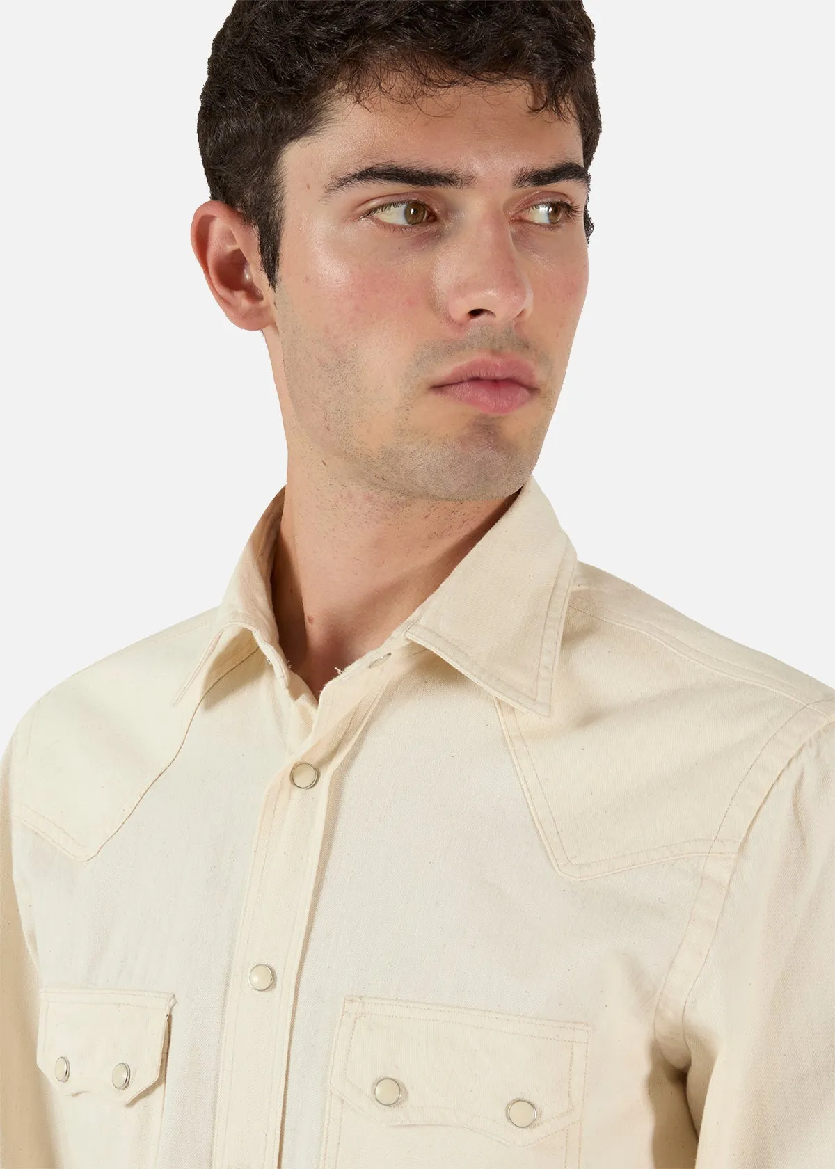 AARIOSTO DENIM WESTERN SHIRT