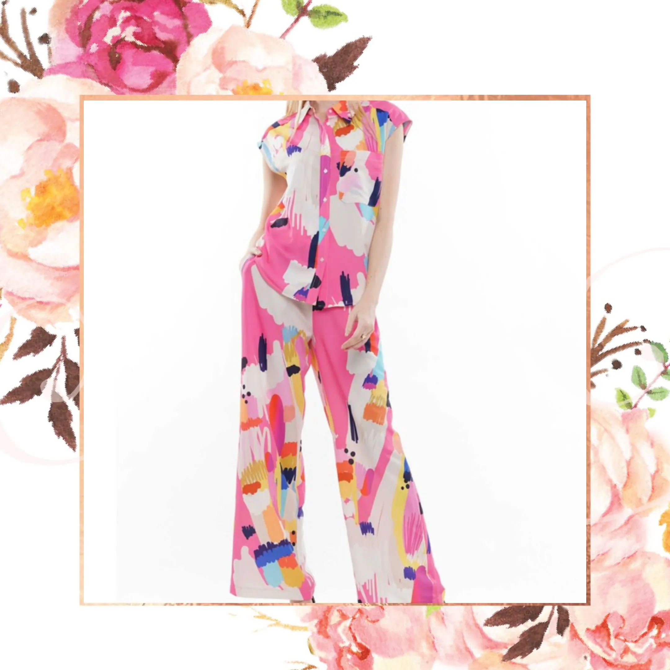 Abstract Paint Pants