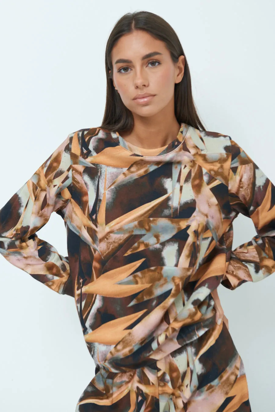 Abstract printed sweatshirt wholesale