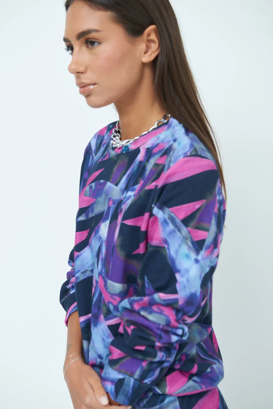 Abstract printed sweatshirt wholesale