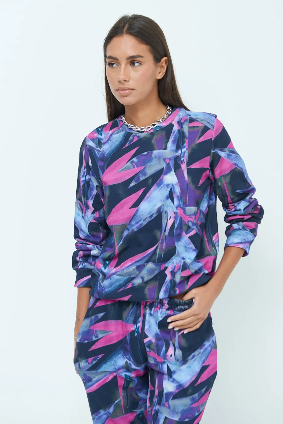 Abstract printed sweatshirt wholesale