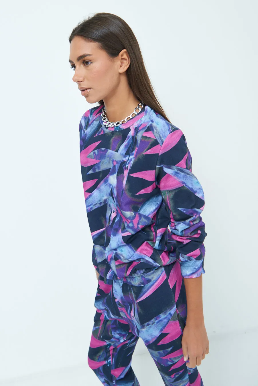 Abstract printed sweatshirt wholesale