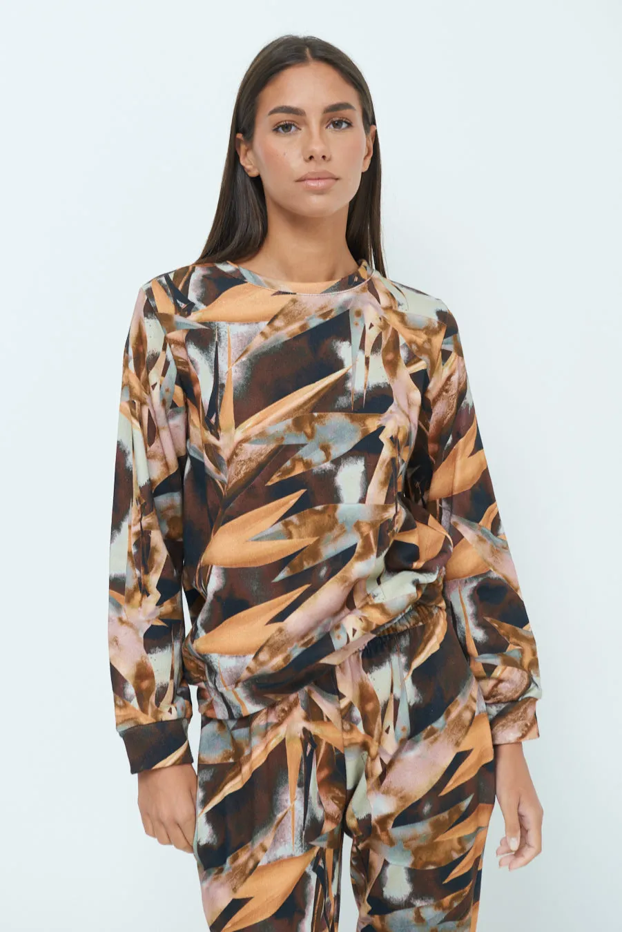 Abstract printed sweatshirt wholesale