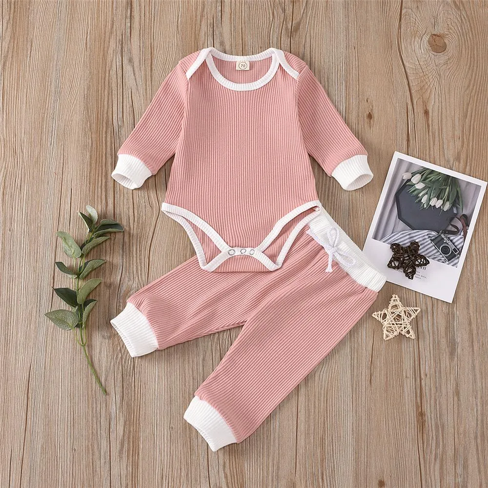 Baby Unisex Long Sleeve Casual Romper & Pants Cheap Boutique Baby Clothes