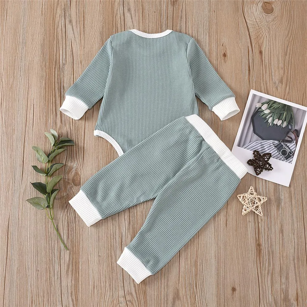 Baby Unisex Long Sleeve Casual Romper & Pants Cheap Boutique Baby Clothes