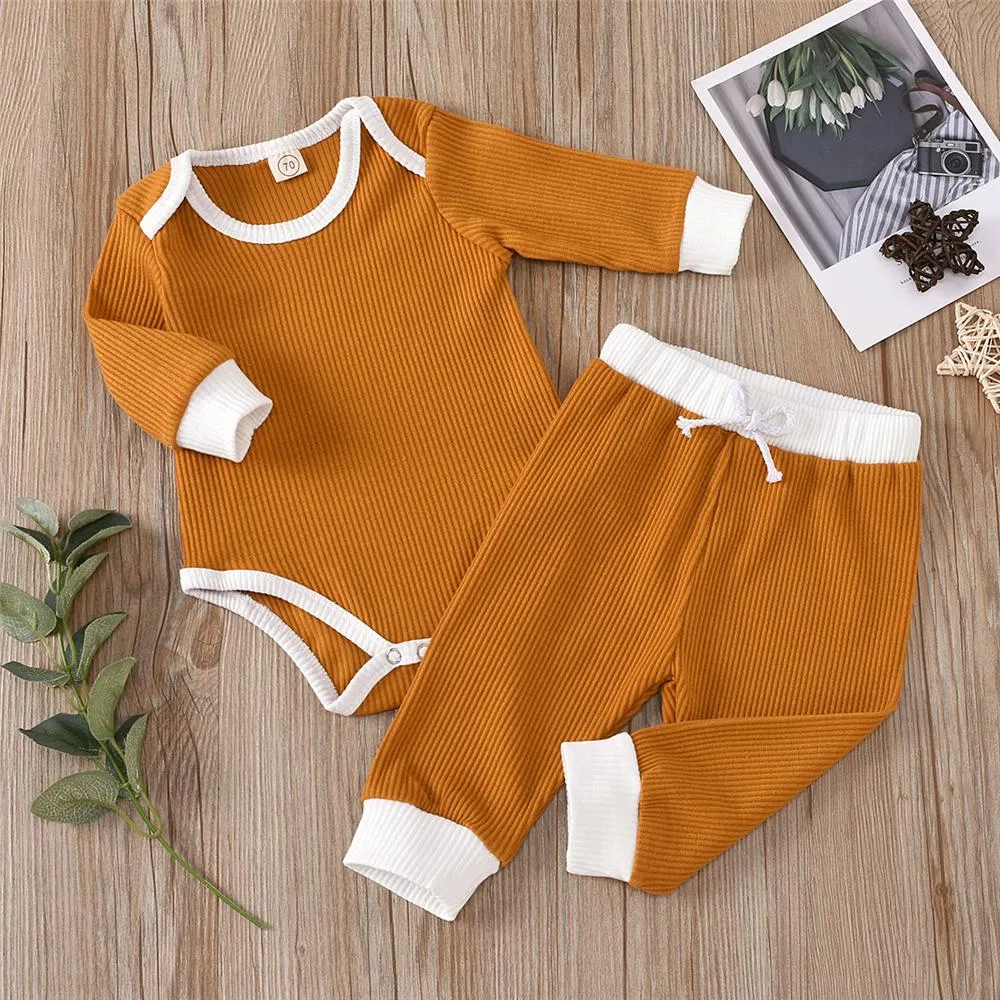 Baby Unisex Long Sleeve Casual Romper & Pants Cheap Boutique Baby Clothes