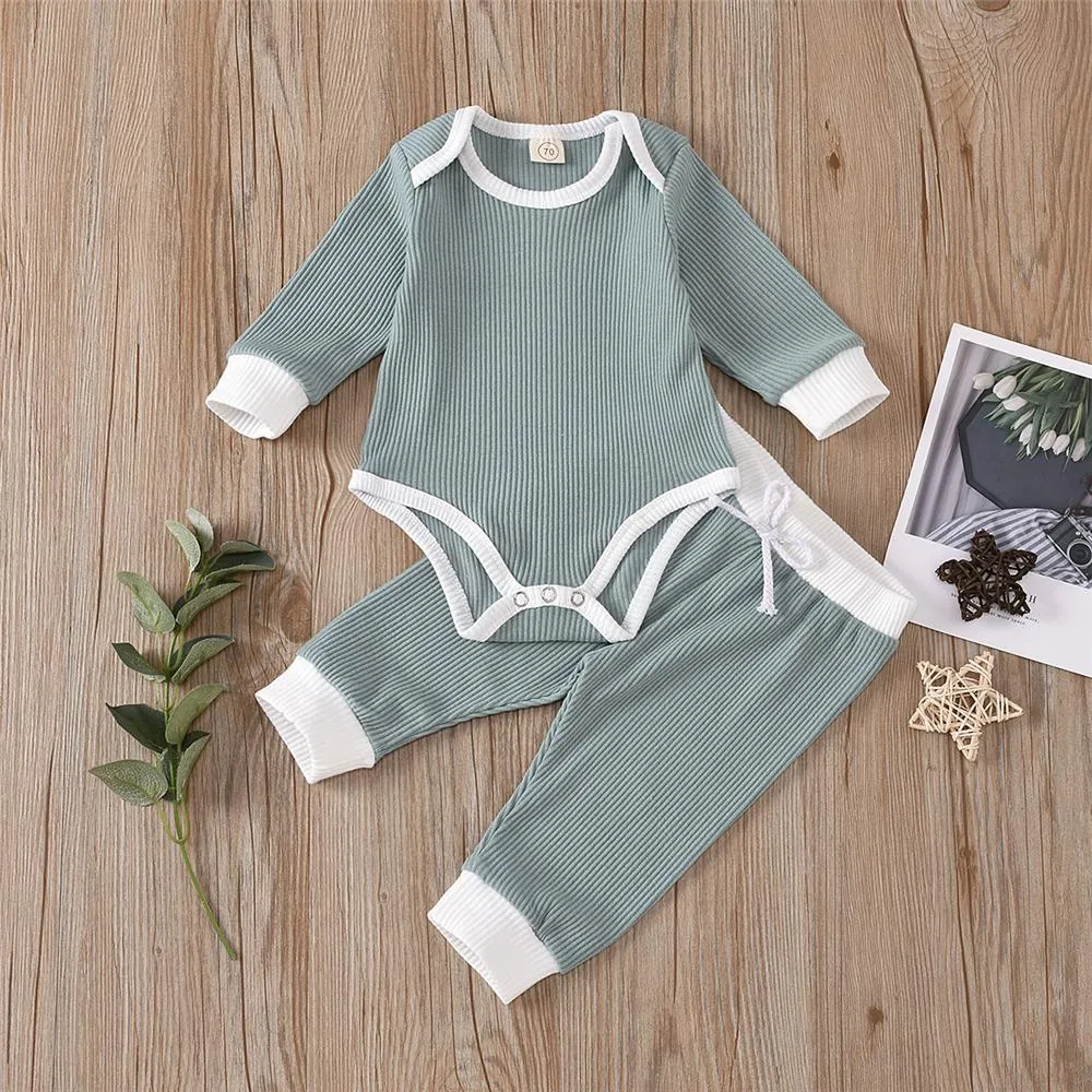 Baby Unisex Long Sleeve Casual Romper & Pants Cheap Boutique Baby Clothes