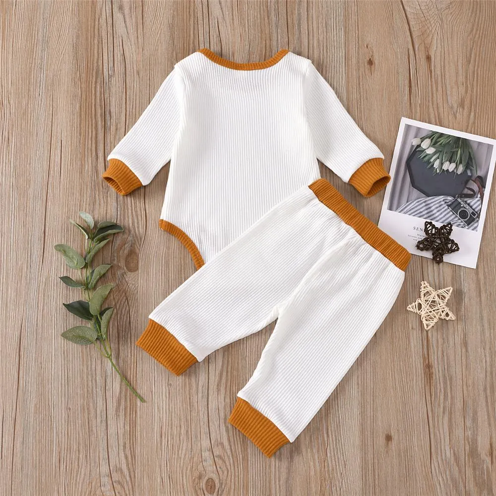 Baby Unisex Long Sleeve Casual Romper & Pants Cheap Boutique Baby Clothes