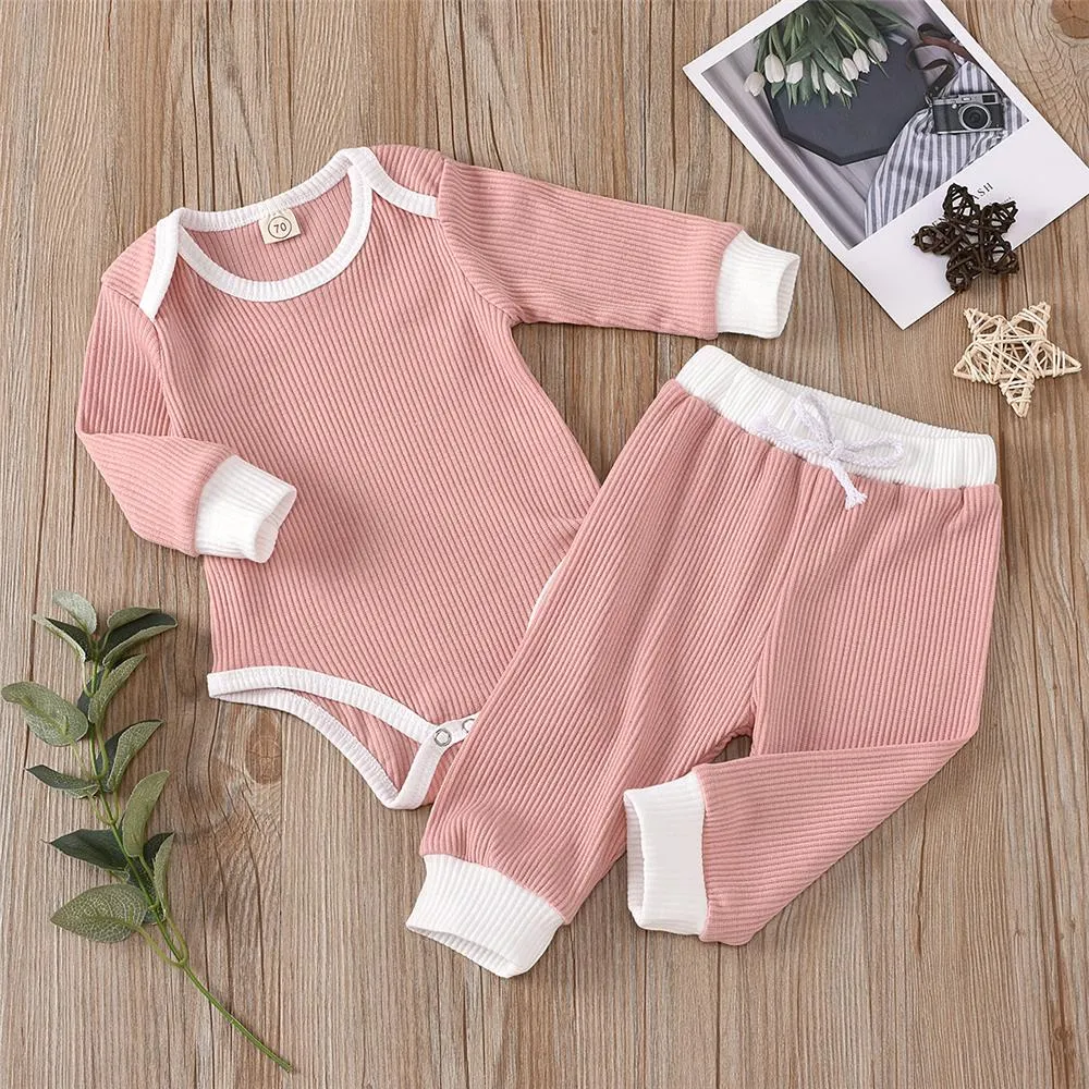 Baby Unisex Long Sleeve Casual Romper & Pants Cheap Boutique Baby Clothes