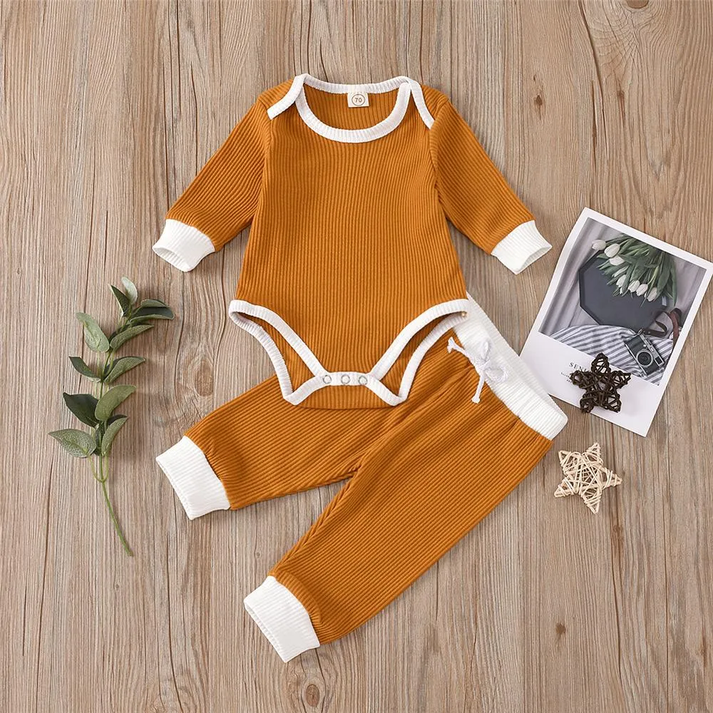 Baby Unisex Long Sleeve Casual Romper & Pants Cheap Boutique Baby Clothes