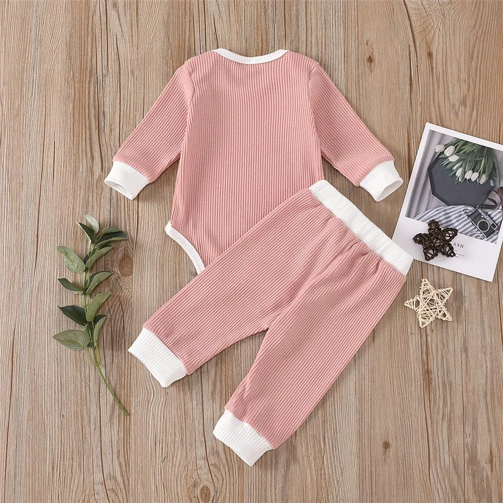 Baby Unisex Long Sleeve Casual Romper & Pants Cheap Boutique Baby Clothes