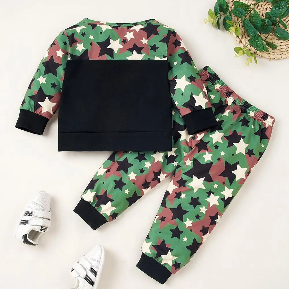 Baby Unisex Star Letter Printed Top & Pants Buy Baby Clothes Wholesale