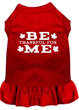 Be Thankful For Me Screen Print Dress Red Xxxl