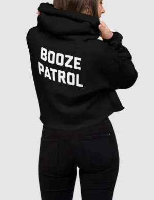 Booze Patrol | Back Print Crop Hoodie