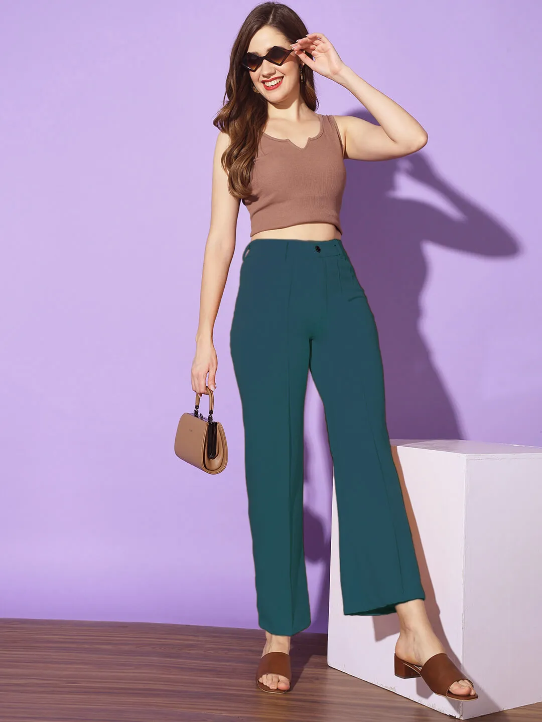 Carrera Full Length Women Formal Trousers and Pants-3297