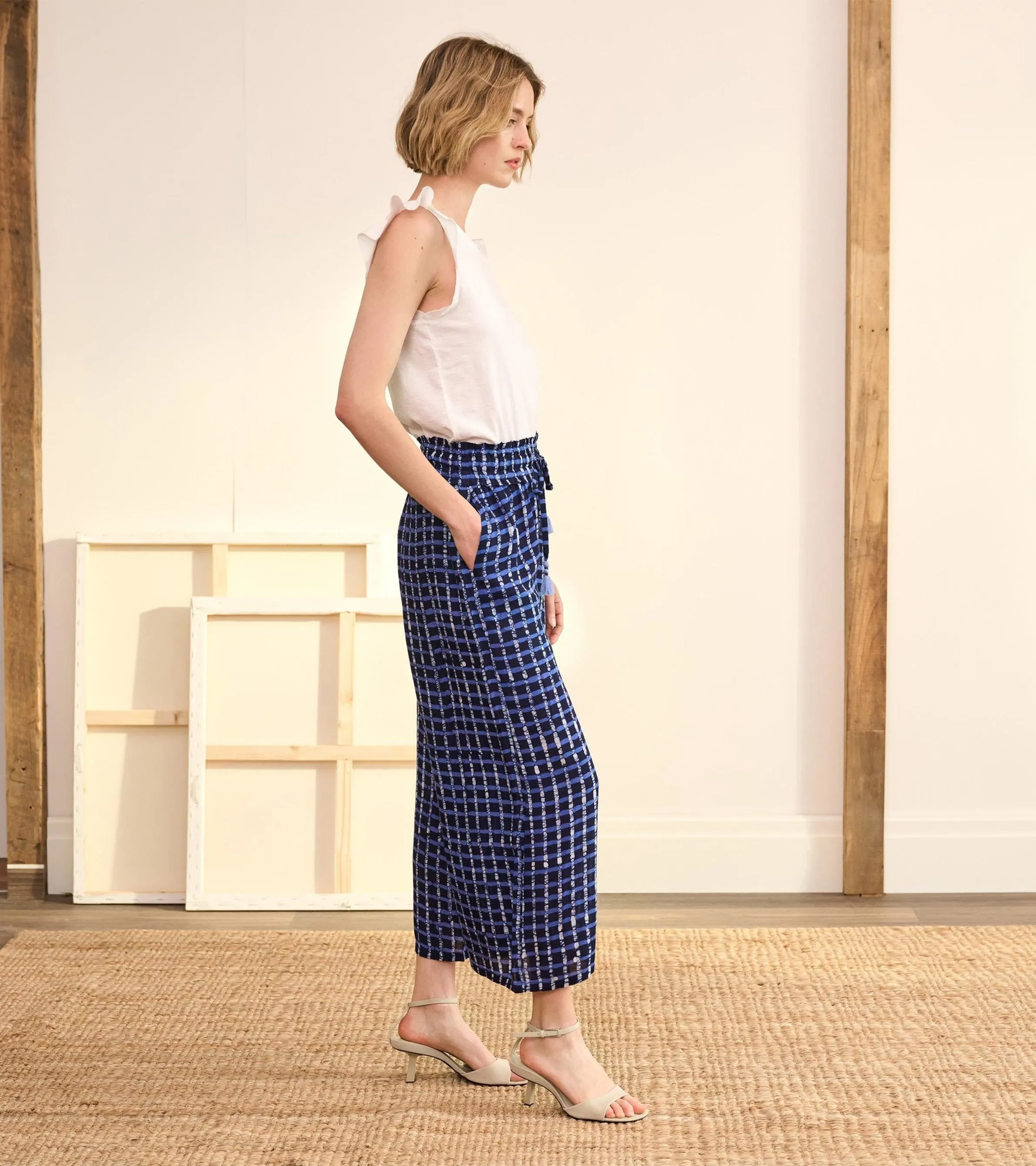 Cassie Trousers - Painted Plaid