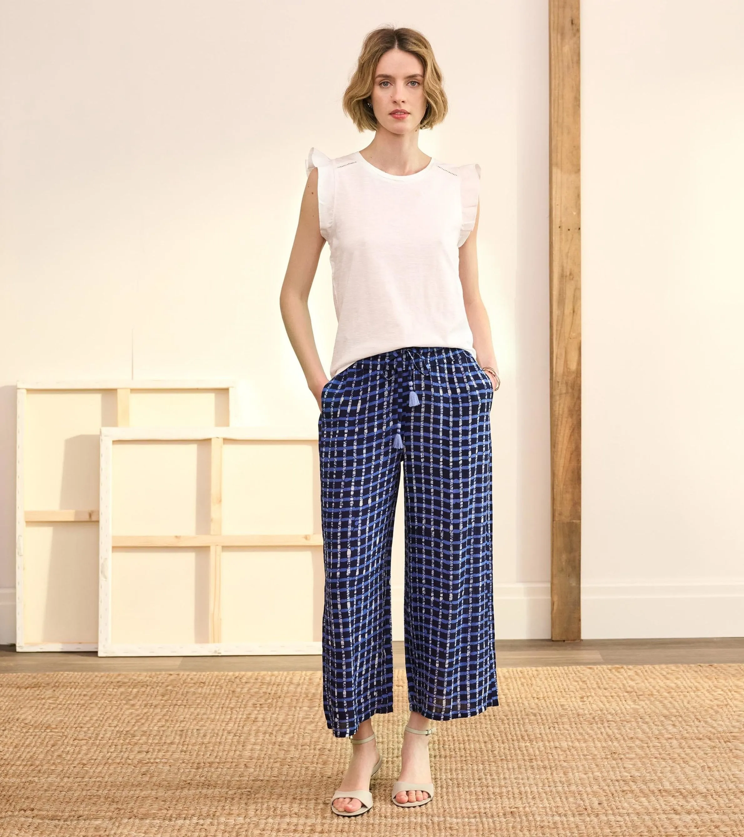 Cassie Trousers - Painted Plaid