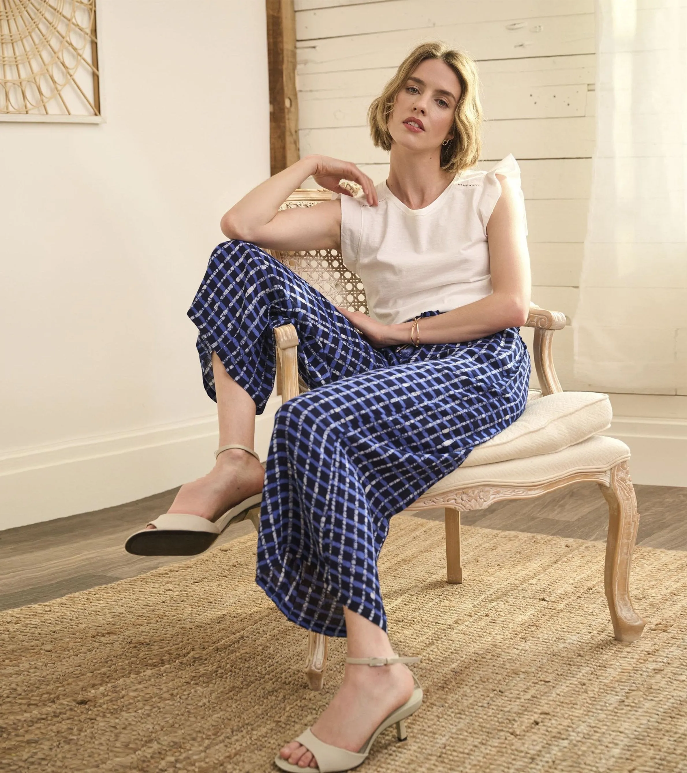 Cassie Trousers - Painted Plaid