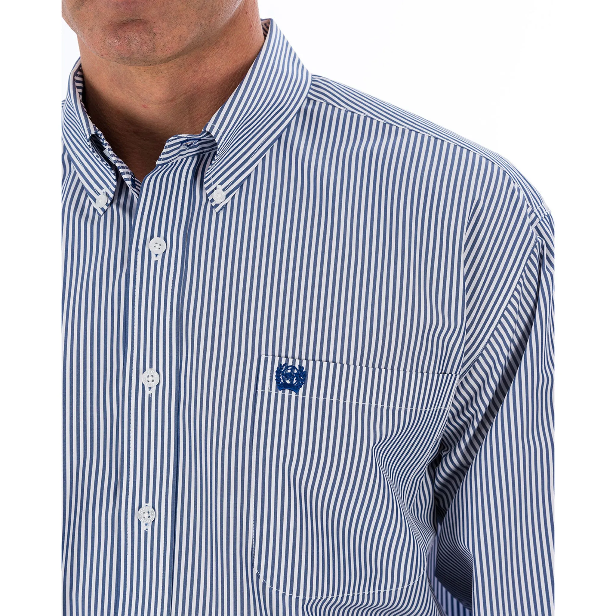 Cinch Men's Royal & White Stripe Shirt