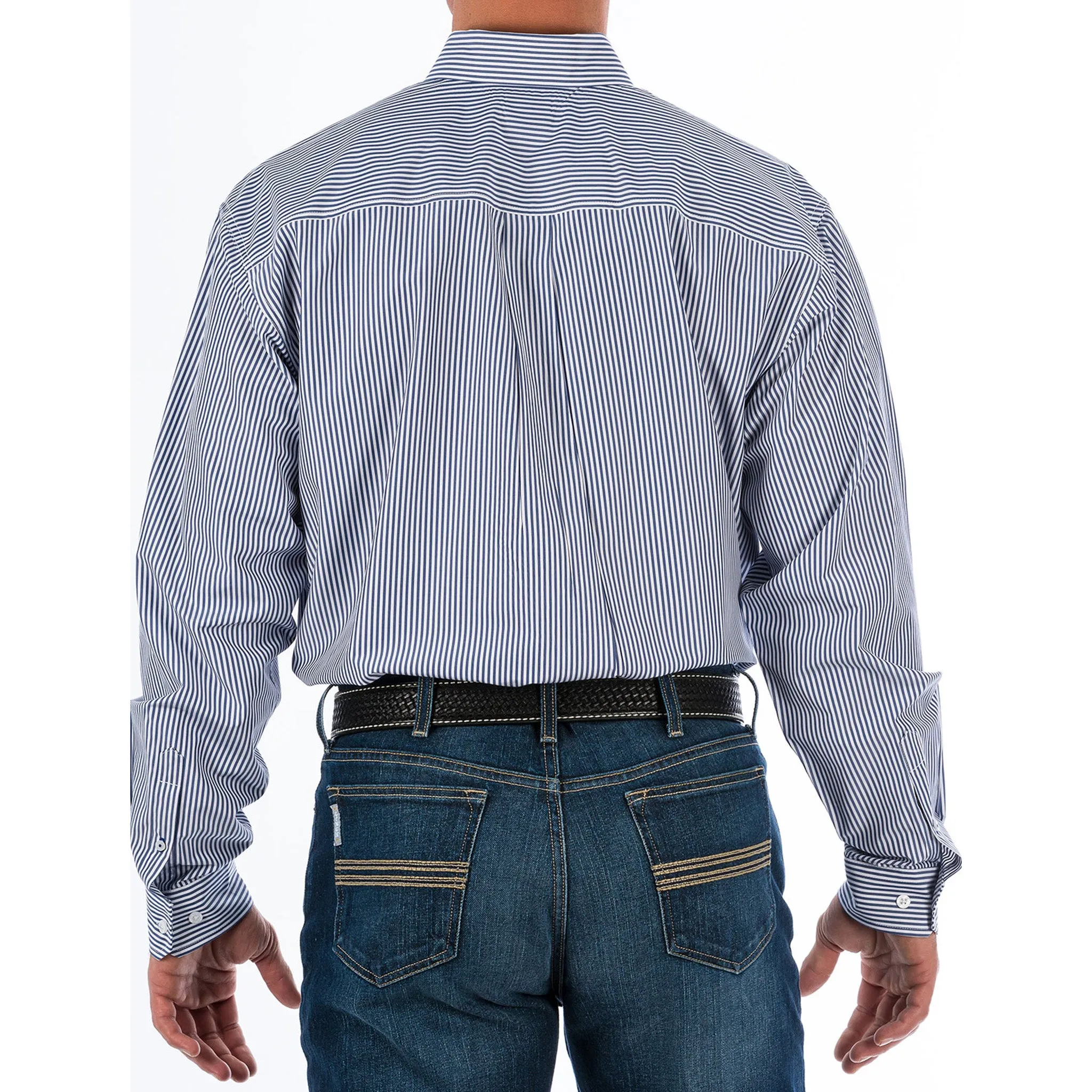 Cinch Men's Royal & White Stripe Shirt