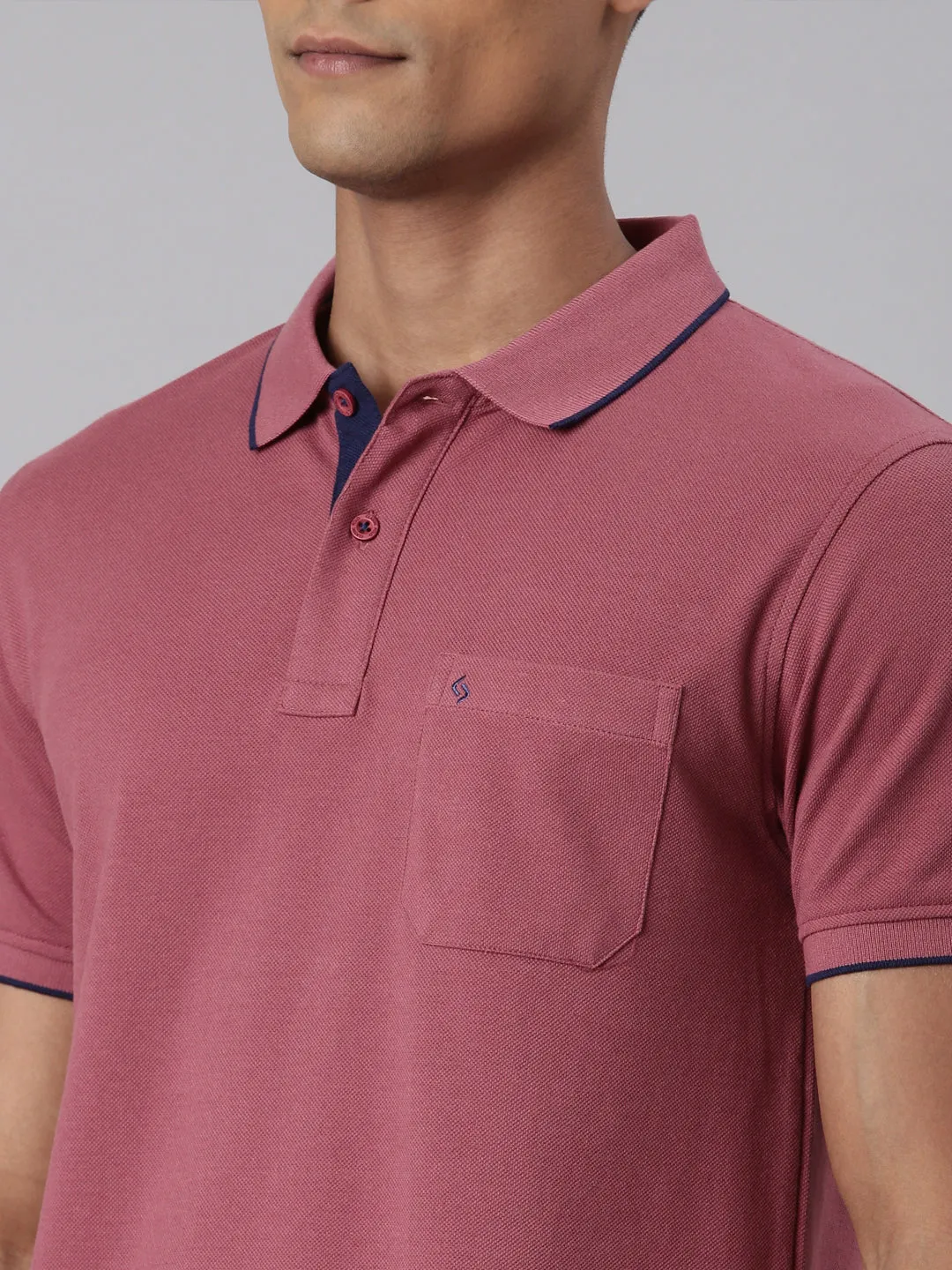 Classic Polo Men's Polo Neck Half Sleeve Slim Fit Cotton T Shirt | TOY-NOVA-MAUVEWOOD SF P