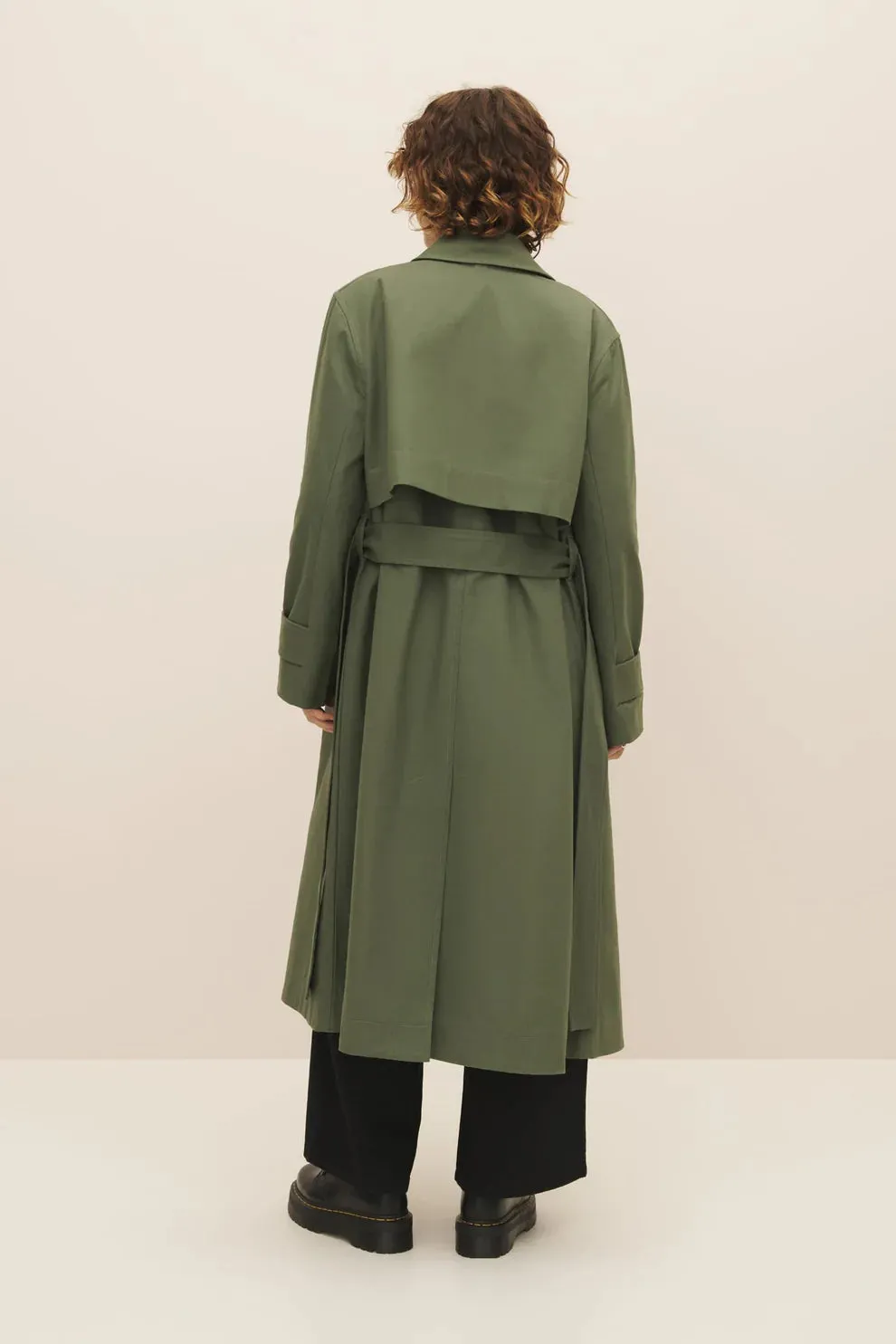 Cleo Trench Coat - Sage