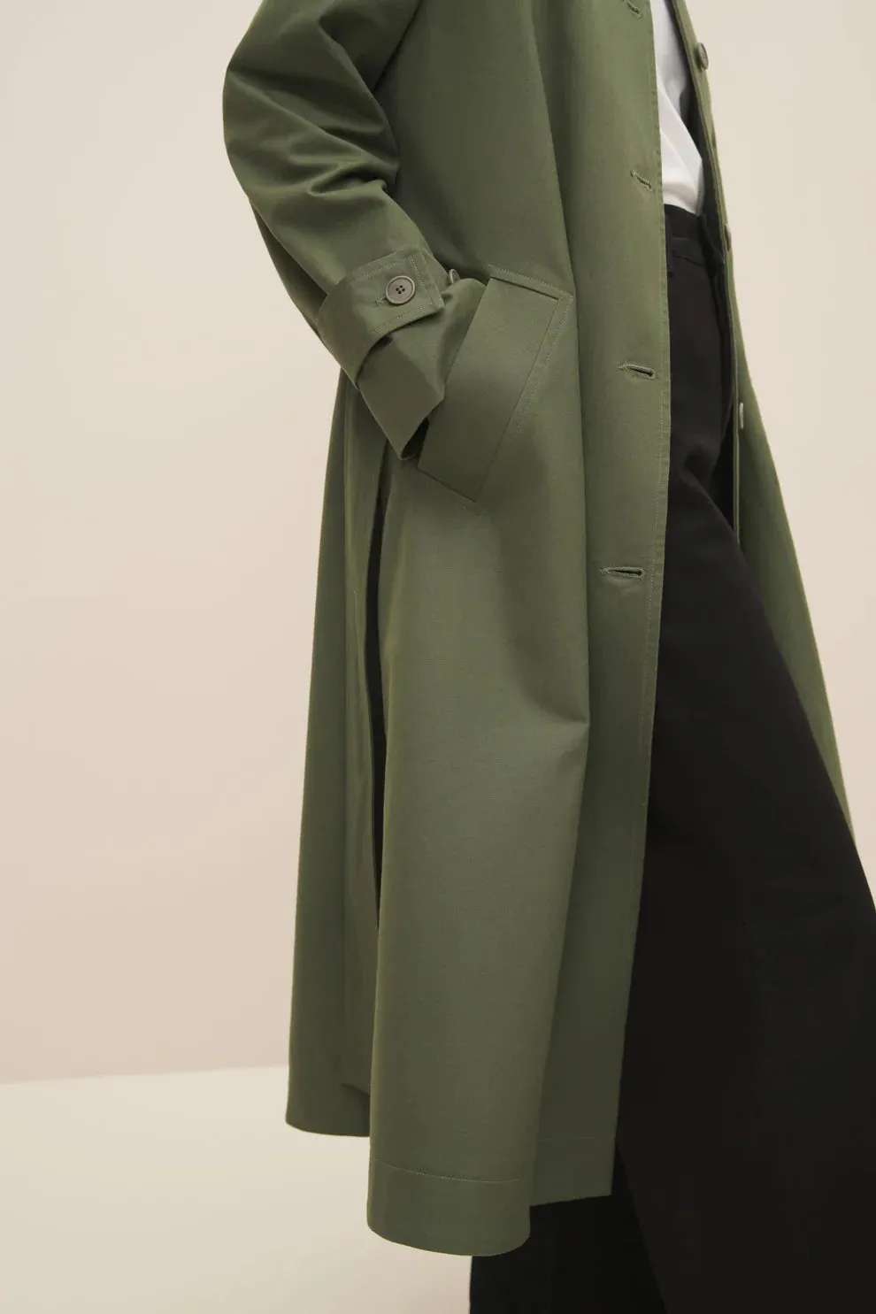 Cleo Trench Coat - Sage