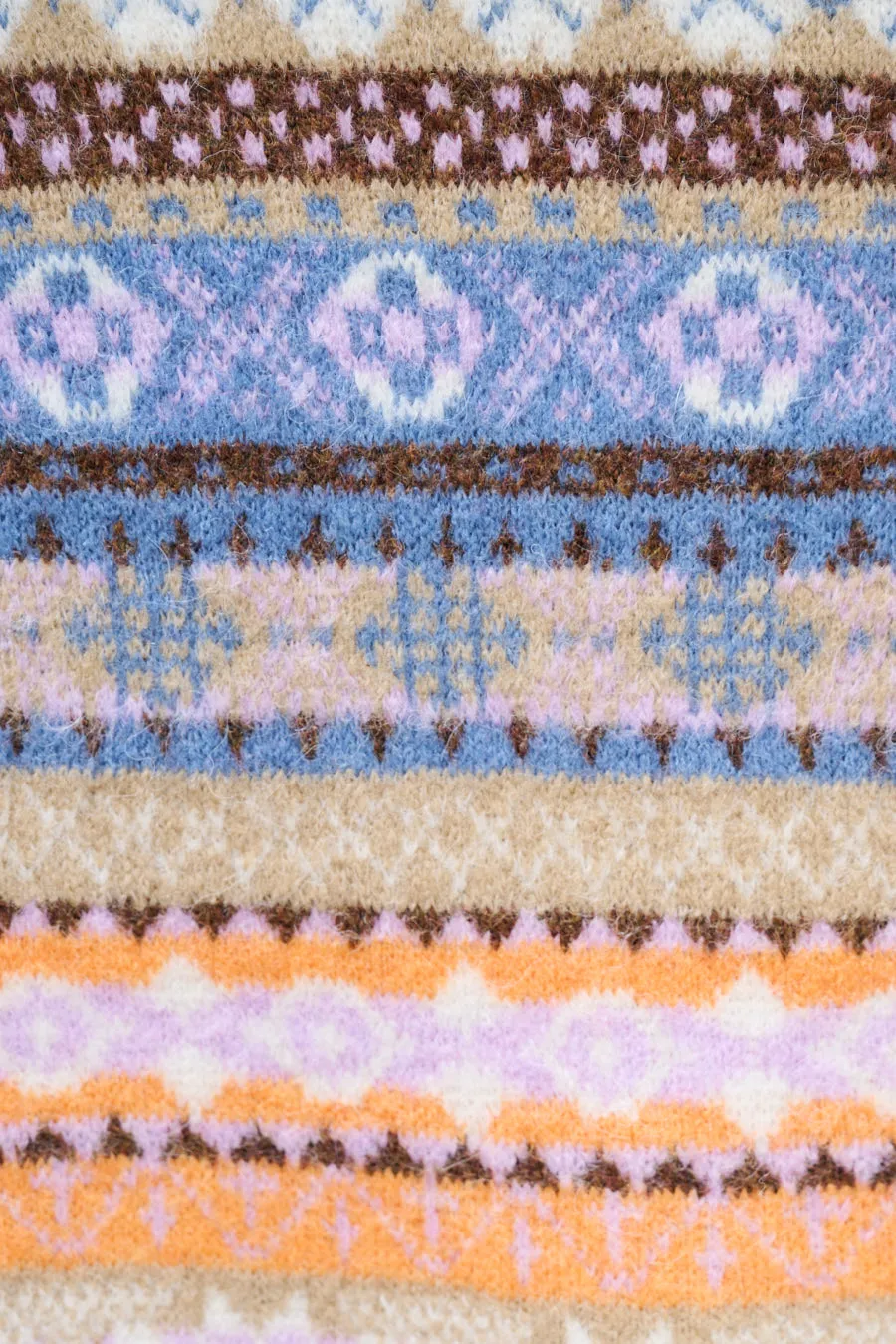 Colorful fair isle turtleneck sweater wholesale