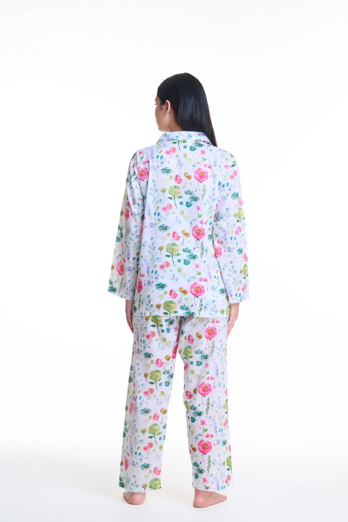 Cotton Pyjamas - Long Set - Spring Floral