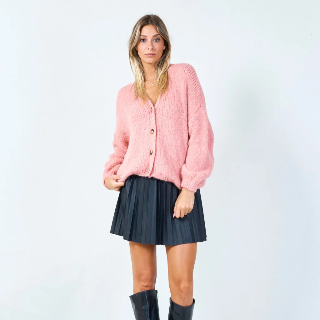 Cozy oversized cardigan with button details wholesale