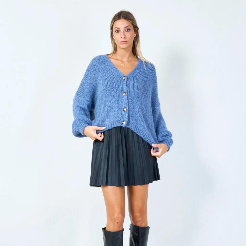 Cozy oversized cardigan with button details wholesale