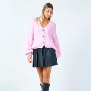 Cozy oversized cardigan with button details wholesale