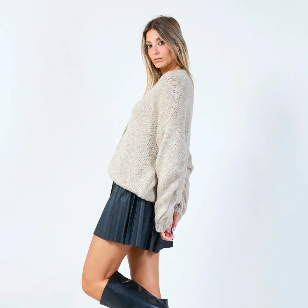 Cozy oversized cardigan with button details wholesale