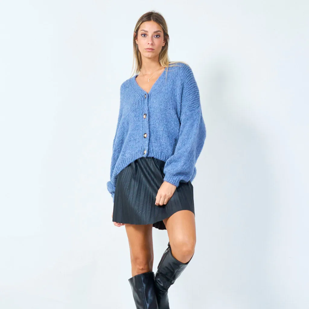 Cozy oversized cardigan with button details wholesale