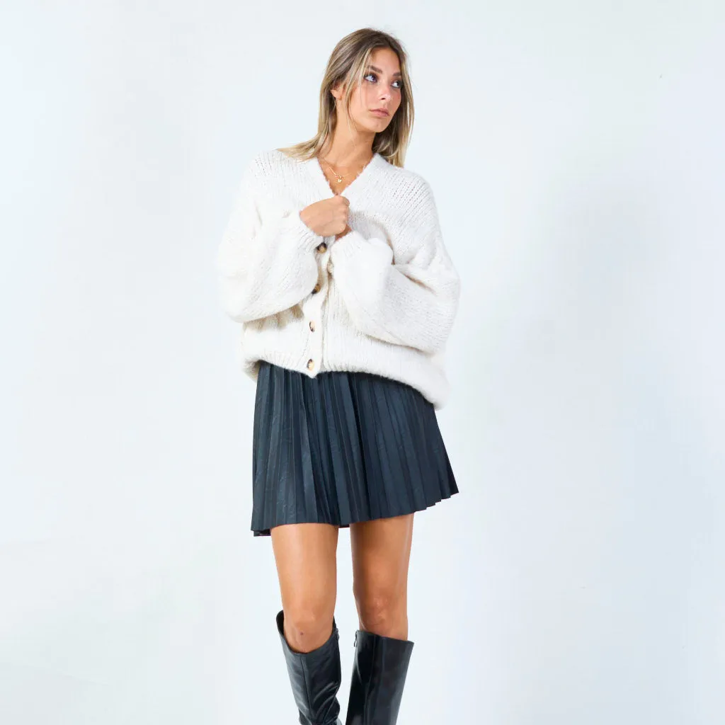 Cozy oversized cardigan with button details wholesale