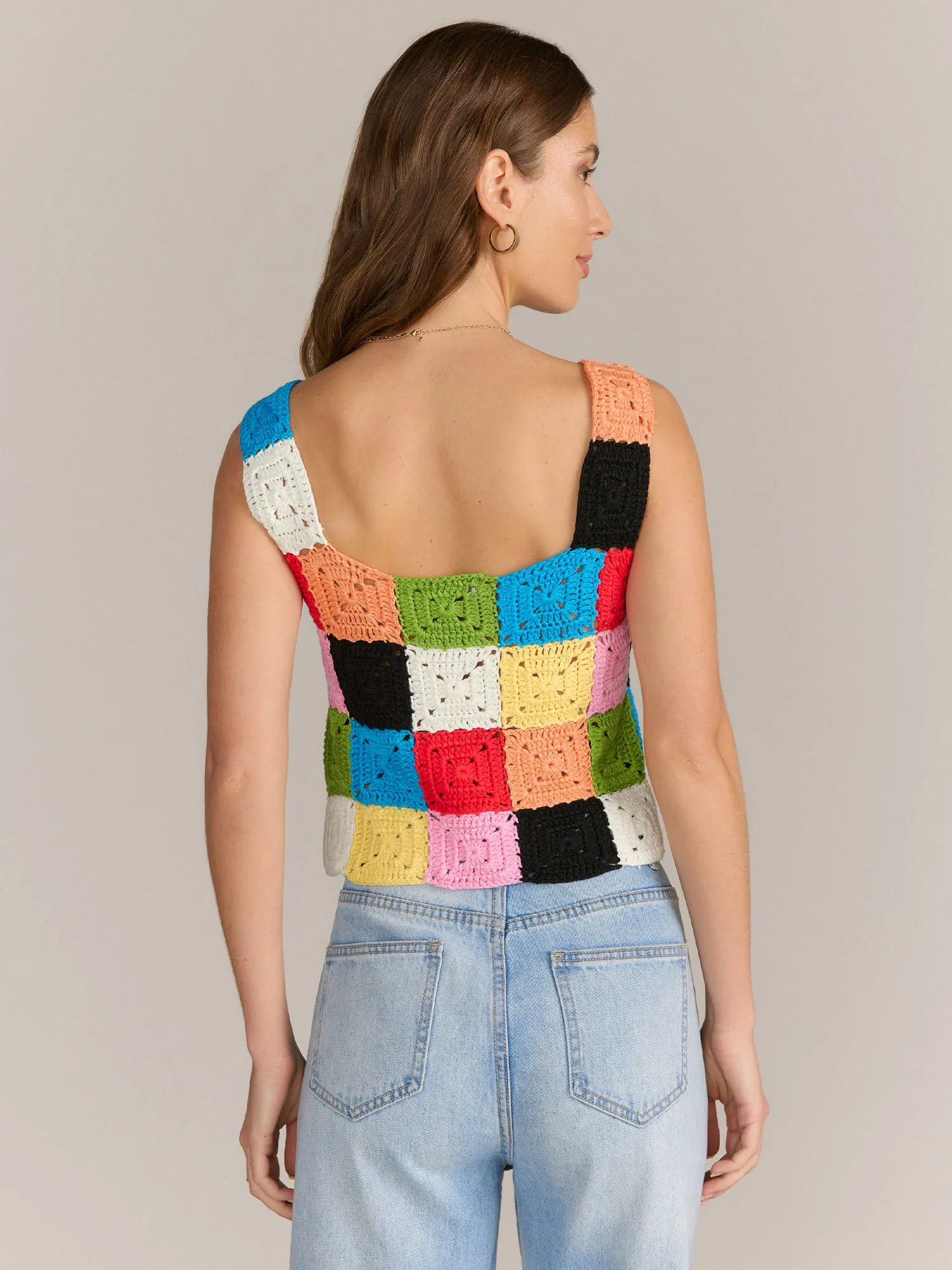 Crochet Colorblock Tank Top - Dreamers