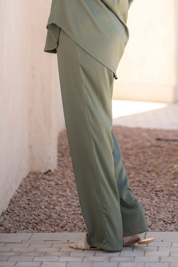 Dark Green Stain Pants