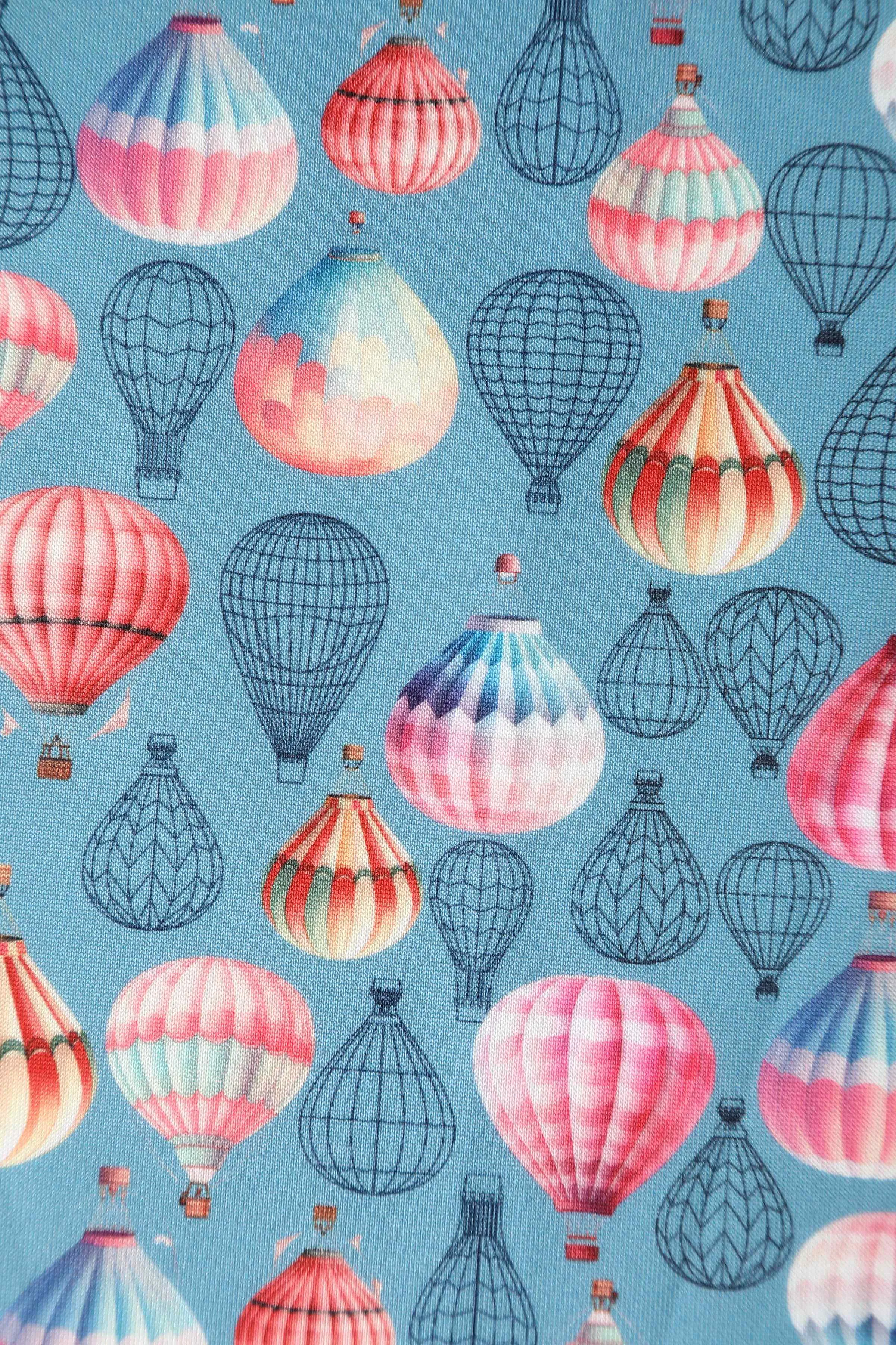 Darlene Hot Air Balloon Blue Swing Dress
