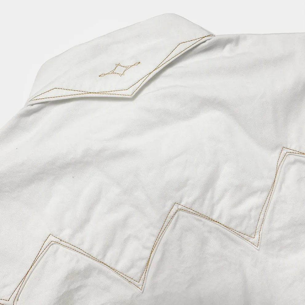 DDL 319R-DIABLO SWT-WC REGULAR FIT 2 POCKET WITH A SUBTLE COPPER STITCH WESTERN SHIRT-E0 WHITE