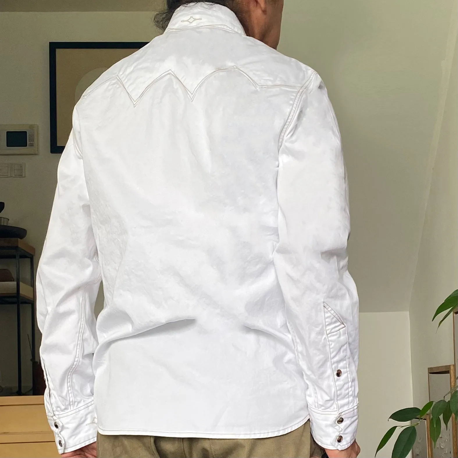 DDL 319R-DIABLO SWT-WC REGULAR FIT 2 POCKET WITH A SUBTLE COPPER STITCH WESTERN SHIRT-E0 WHITE