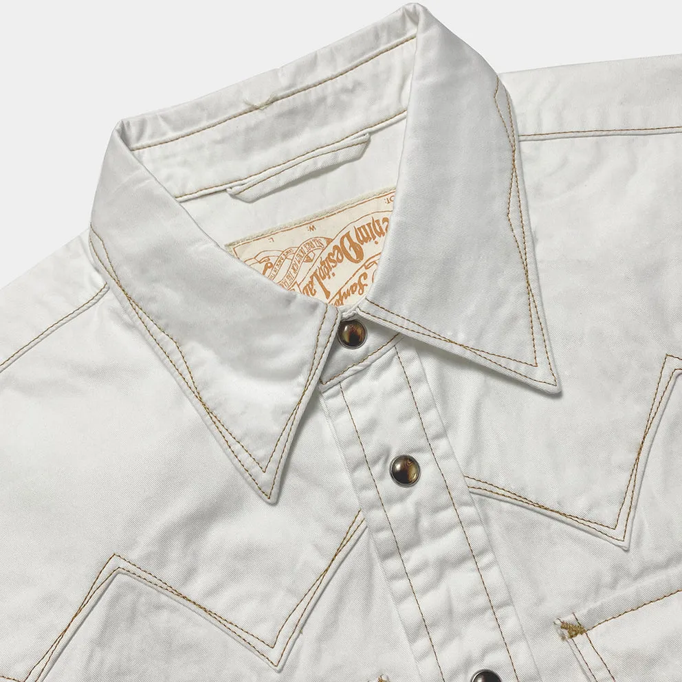 DDL 319R-DIABLO SWT-WC REGULAR FIT 2 POCKET WITH A SUBTLE COPPER STITCH WESTERN SHIRT-E0 WHITE