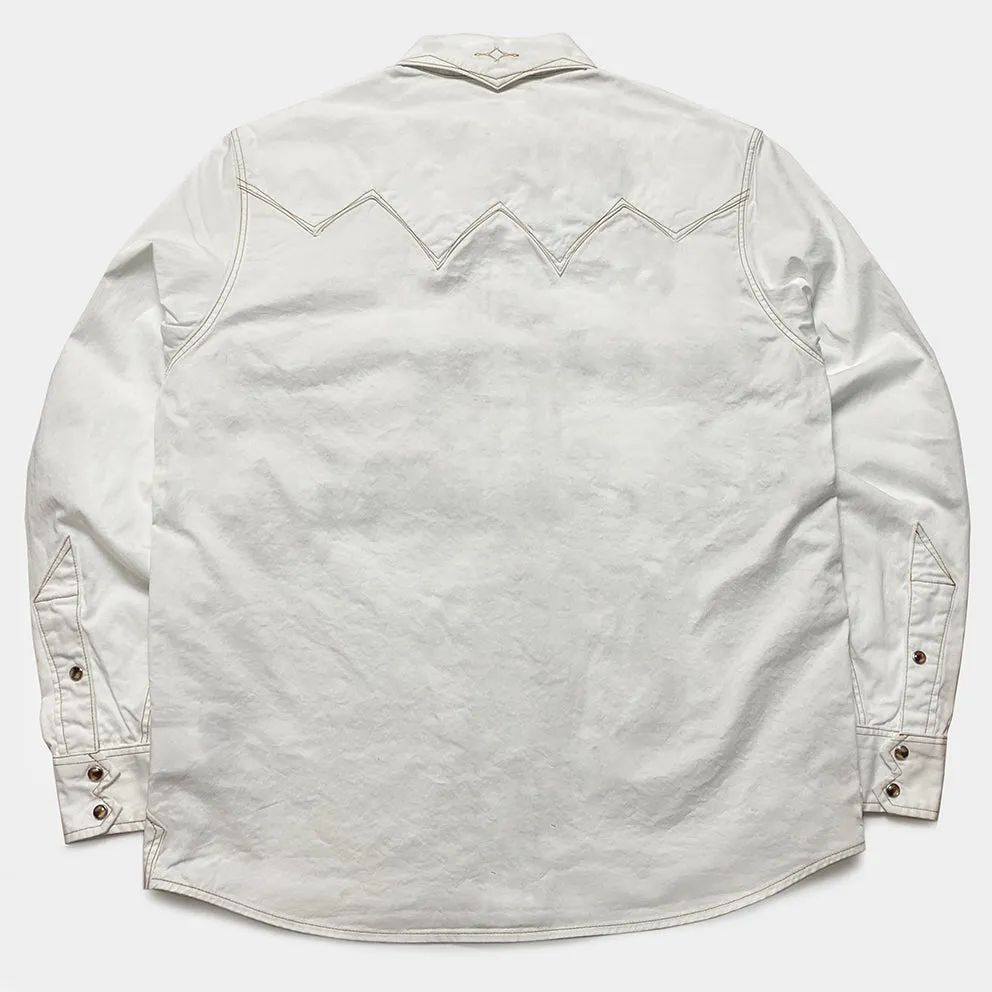 DDL 319R-DIABLO SWT-WC REGULAR FIT 2 POCKET WITH A SUBTLE COPPER STITCH WESTERN SHIRT-E0 WHITE