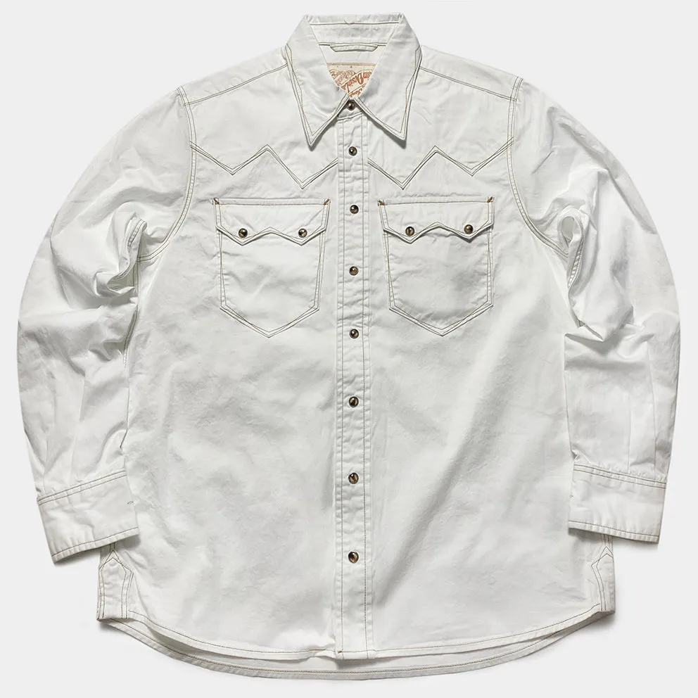 DDL 319R-DIABLO SWT-WC REGULAR FIT 2 POCKET WITH A SUBTLE COPPER STITCH WESTERN SHIRT-E0 WHITE