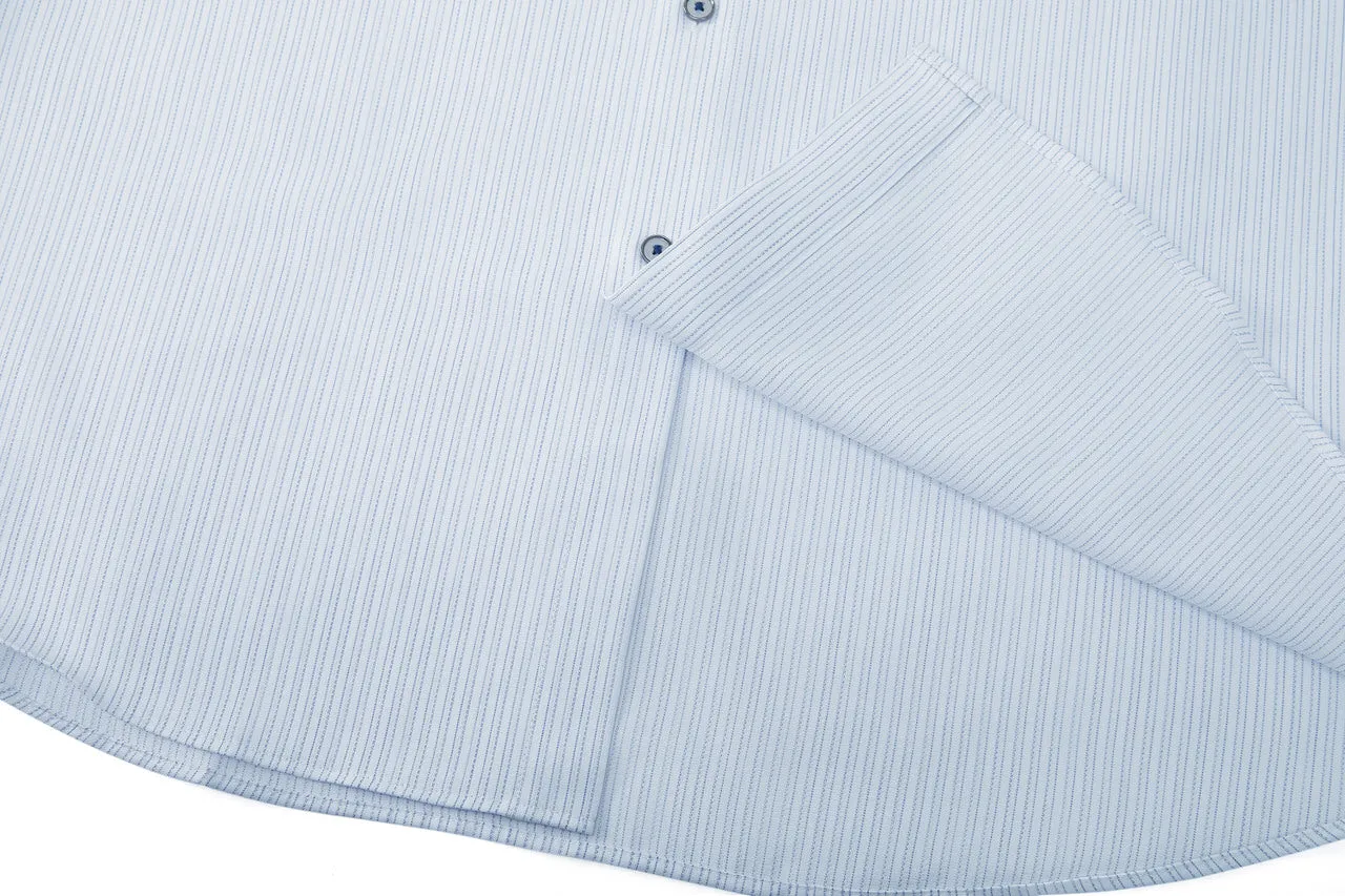 Dry Stripe Shirt in Smart Fit Spread Collar