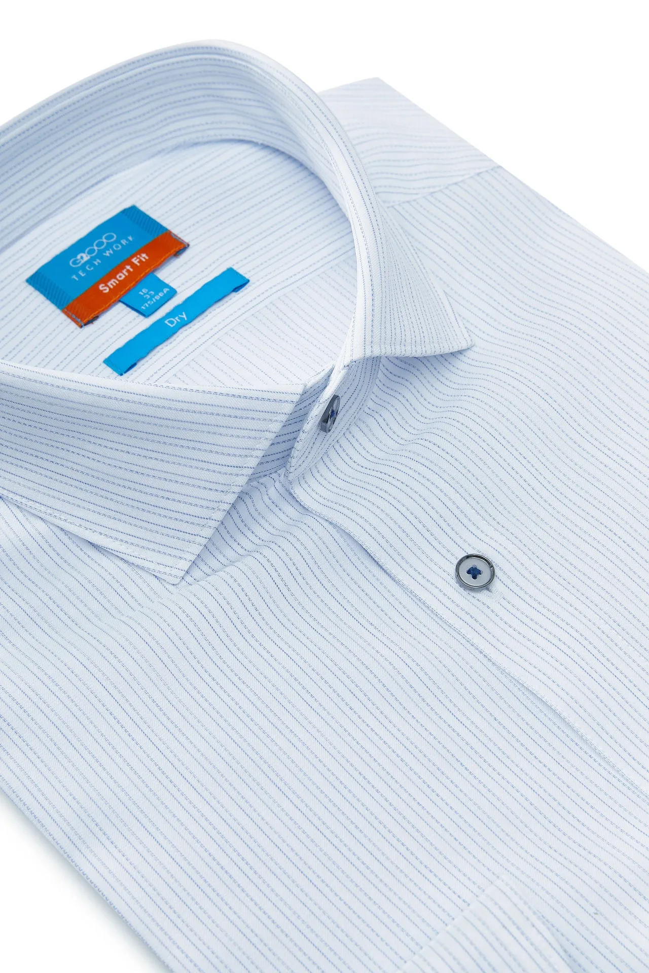 Dry Stripe Shirt in Smart Fit Spread Collar