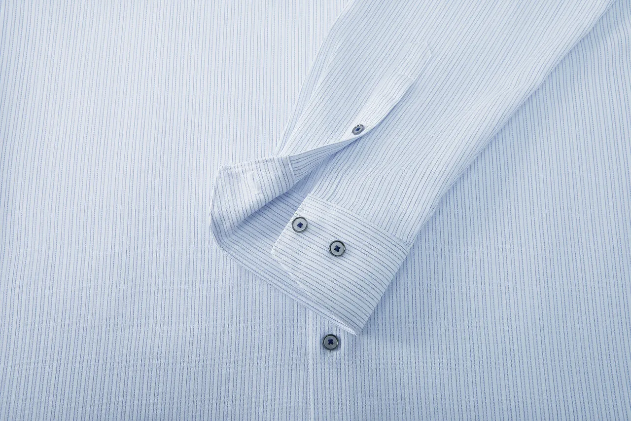 Dry Stripe Shirt in Smart Fit Spread Collar