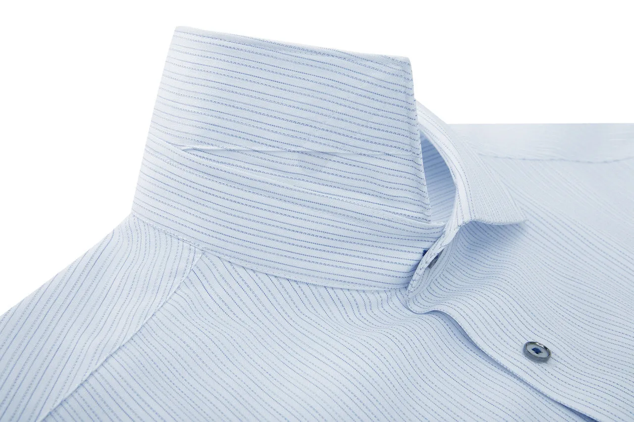Dry Stripe Shirt in Smart Fit Spread Collar