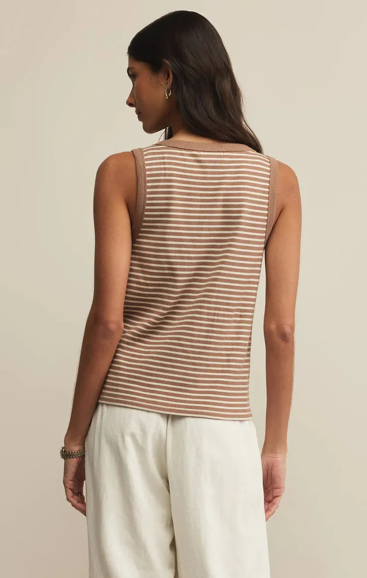 Elin Stripe Rib Tank